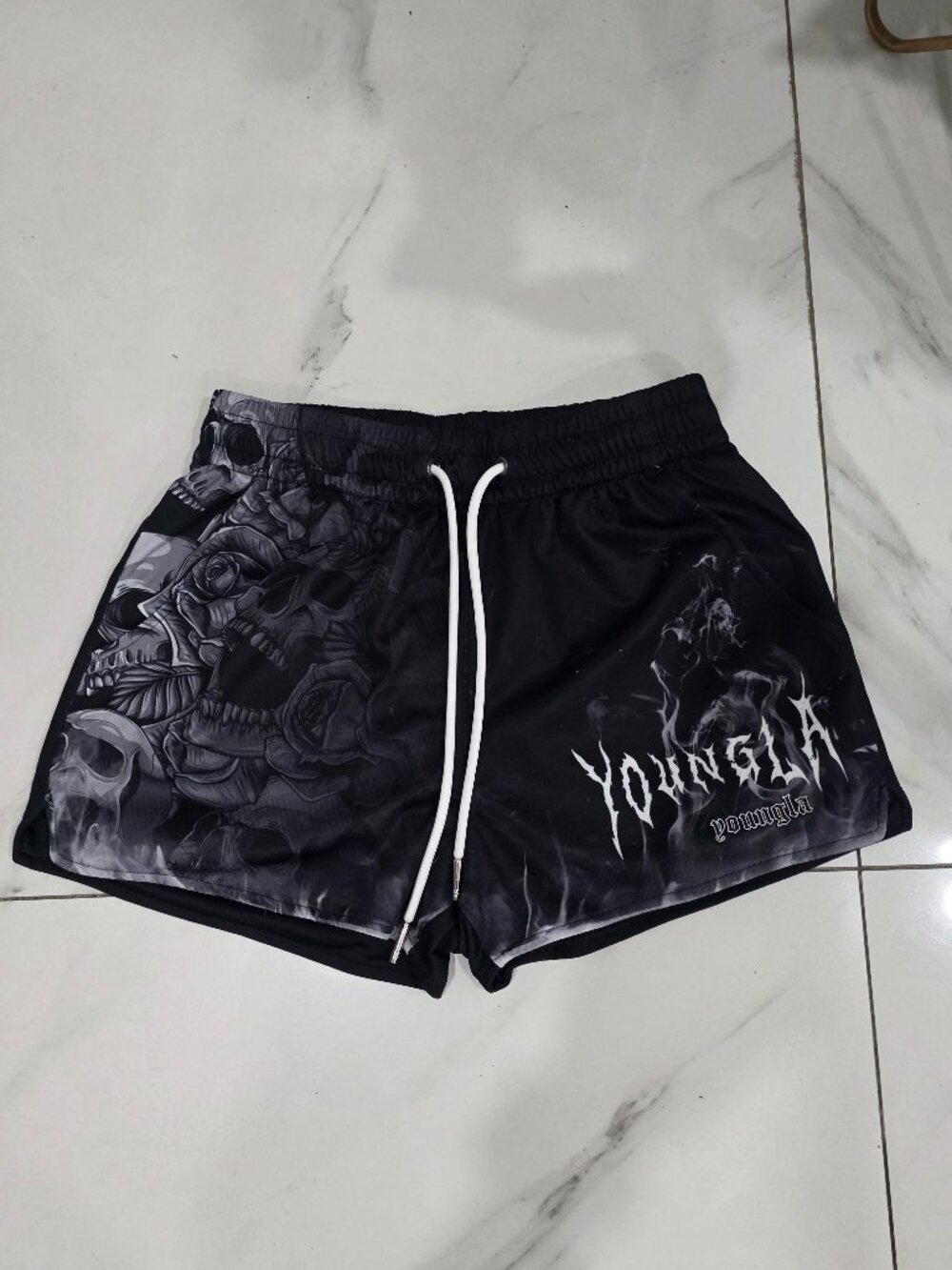 YoungLA Men's Black Shorts